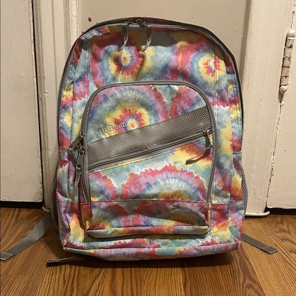 L.L. Bean Deluxe Multicolor Tie-Dye Backpack - Picture 1 of 15